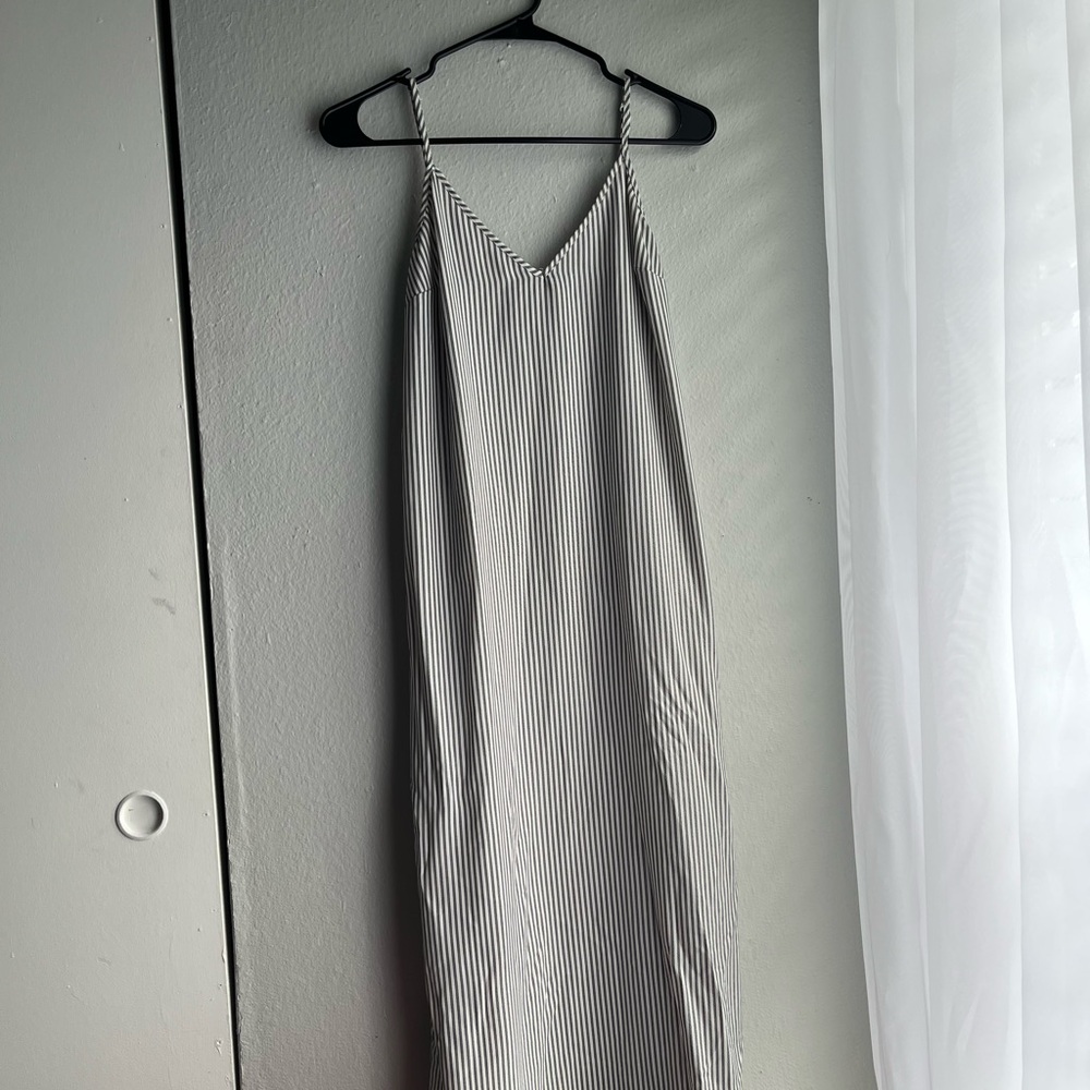 Striped Black and White Maxi Dress
